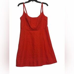 Old Navy Eyelet Red Mini Dress